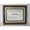 8.5"x11" Hardwood Certificate Frame w/Pecan Finish